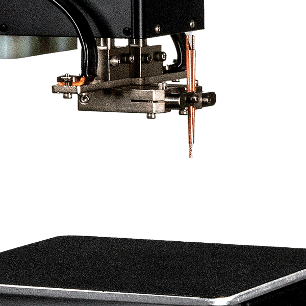 Pro E electromagnetic weld head parallel configuration close up.